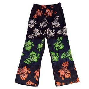Zero + Maria Cornejo Size 4 Silk Blend Pull On Pants Designer Pattern Trousers